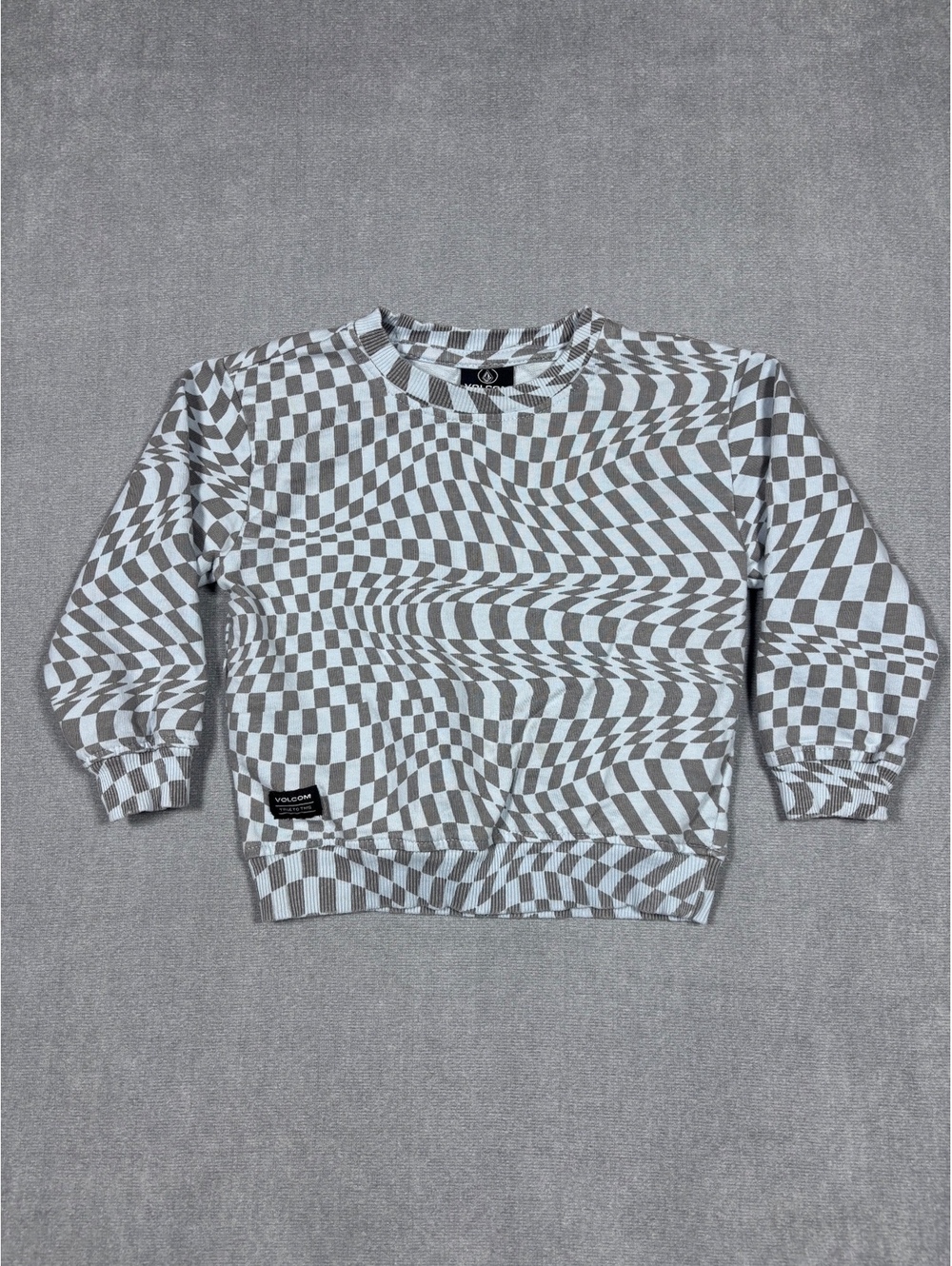 Volcom Toddler Boys 4T Geometric Checkerboard Long Sleeve Shirt